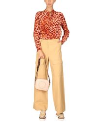 Stella McCartney - Wide Leg Cargo Pants Polyamid Trousers - Lyst