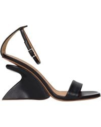 Off-White c/o Virgil Abloh - Leather Stiletto Heel Sandals - Lyst
