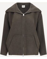KHAITE - Veste Dolem En Maille Army Melange Jacket - Lyst