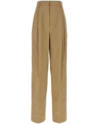 Prada - Camel Cotton Pant - Lyst