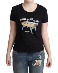 Moschino - Cotton Come Play 4 Us Print Tops T-Shirt - Lyst