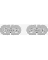 Ferragamo - Brass Cufflinks With Engraved Logo Accessory - Lyst