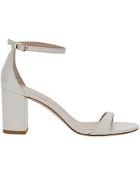 Stuart Weitzman - Heeled Sandals Nudist Block 75 Leather - Lyst