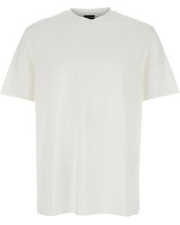 Emporio Armani - T-Shirt With Logo Embroidery - Lyst