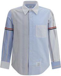 Thom Browne - Funmix Striped Oxford Shirt Cotton - Lyst