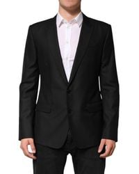 Dolce & Gabbana - Black Wool Single Breasted Jacket Blazer - Lyst