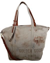Golden Goose - Logo Printed Distressed Tote Bag - Lyst