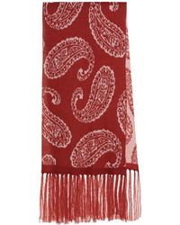 Fourtwofour On Fairfax Paisley Scarf - Red