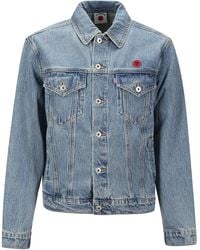 ICECREAM - Check Lined Denim Trucker Jacket - Lyst