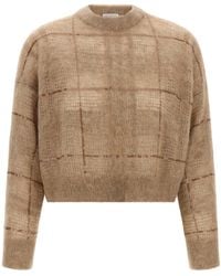Brunello Cucinelli - Sequin Check Sweater - Lyst