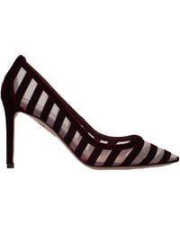 Aquazzura - Transparent Velvet/Merlot Décolleté - Lyst