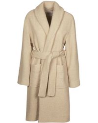 Max Mara - Leisure Belted Long-sleeved Coat - Lyst