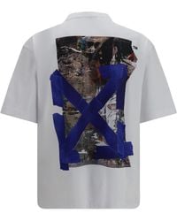 Off-White c/o Virgil Abloh - T-Shirt Arrow With Bacco Cotton T-Shirts - Lyst
