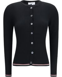 Thom Browne - Ribbed Merino Wool Cardigan Ovis Aries Sweater - Lyst