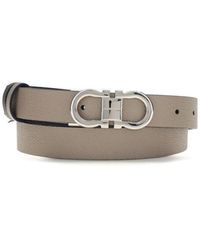 Ferragamo - Gray Calf Leather Bos Taurus Regular Belt - Lyst