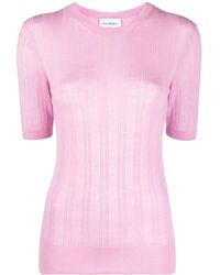 Ferragamo - Ferragamo Gancini-Pattern Ribbed Knit Sweater - Lyst