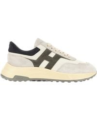Hogan - Ivory Hyperlight Suede Leather Sneakers - Lyst