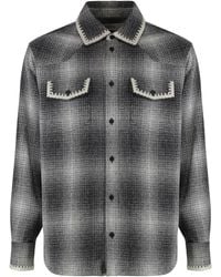 Golden Goose - Checked Wool-Blend Long-Sleeve Shirt Virgin Wool; Polyamide; Silk - Lyst