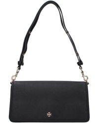 Tory Burch - Black Leather Shoulder Bag - Lyst
