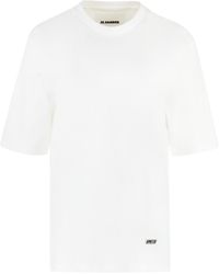 Jil Sander - Cotton Crew-Neck T-Shirt T-Shirts & Jerseys - Lyst