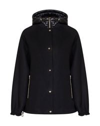 Herno - Wool-Blend Jacket With Nylon Hood - Lyst