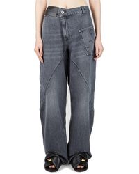 JW Anderson - Twisted Wide Leg Workwear Jeans - Lyst