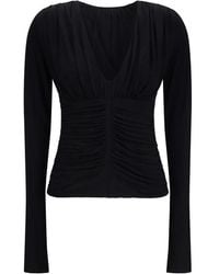 Max Mara - Black Viscose Shirt - Lyst