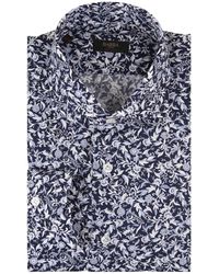 Barba Napoli - Cotton Shirt With Floral Print - Lyst