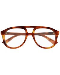 Gucci - Aviator Frame Glasses - Lyst