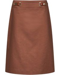Fendi - Linen And Cotton Midi Skirt - Lyst