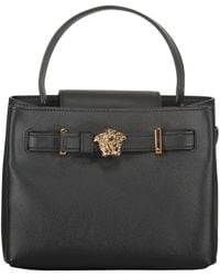 Versace - Elegant Leather Bag With Golden Closure - Lyst