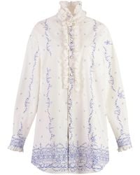 Philosophy Di Lorenzo Serafini - Shirtdress Cotton Poplin Dress - Lyst