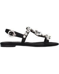 Dolce & Gabbana - Dolce&Gabbana Satin Sandals - Lyst