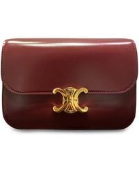Celine - Triomphe Classique Leather Crossbody Bag Calf Shoulder - Lyst