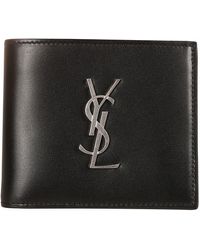 Saint Laurent - Initials Logo Classic Bi-Fold Wallet - Lyst