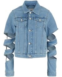 Coperni - Light Jacket With Classic Collar And Spiral Cut-Out Sleeves - Lyst