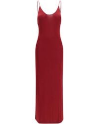 Saint Laurent - Backless Knit Dress With Cassandre Chain Viscose; Elastane - Lyst