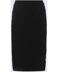 Versace - Black Viscose Blend Skirt - Lyst