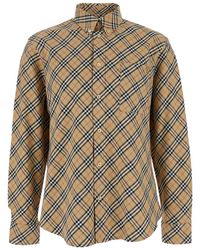 Burberry - Shirt With All-Over Vintage Check Motif - Lyst