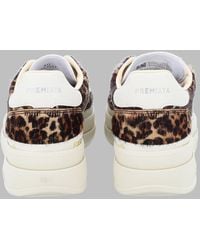 Premiata - Sneakers Micol Animal Print Calf Leather Trainers - Lyst