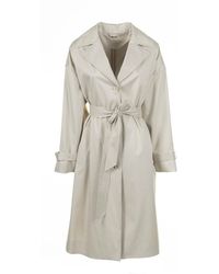 Seventy - Long Trench Coat With Belt - Lyst