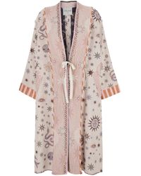 Forte Forte - Robe Coat With Love Alchemy Embroideries And Print - Lyst