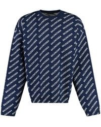 Balenciaga - Allover Logo-intarsia Sweater - Lyst