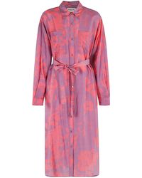Essentiel Antwerp - Foxglove Silk Shirt Dress - Lyst