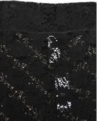 Dolce & Gabbana - Black High Waist Sheer Floral Lace Shorts - Lyst