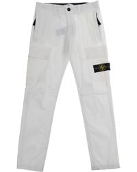 Stone Island - Pants Kids Stretch Cotton Trousers - Lyst