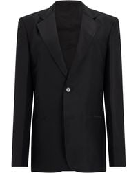 Gucci - Single-Breasted Blazer Silk Blazers - Lyst