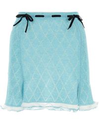 Cormio - Light- Cotton Blend Isha Mini Skirt - Lyst