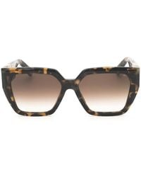 Philipp Plein - Sunglasses Square Full Rim, Dark Havana Frame And Light Lens Spp16004Bl - Lyst