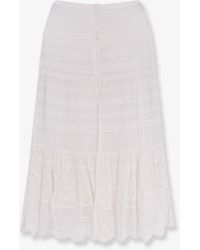 Isabel Marant - Marant Étoile Paoline Organic Cotton & Lace Skirt - Lyst